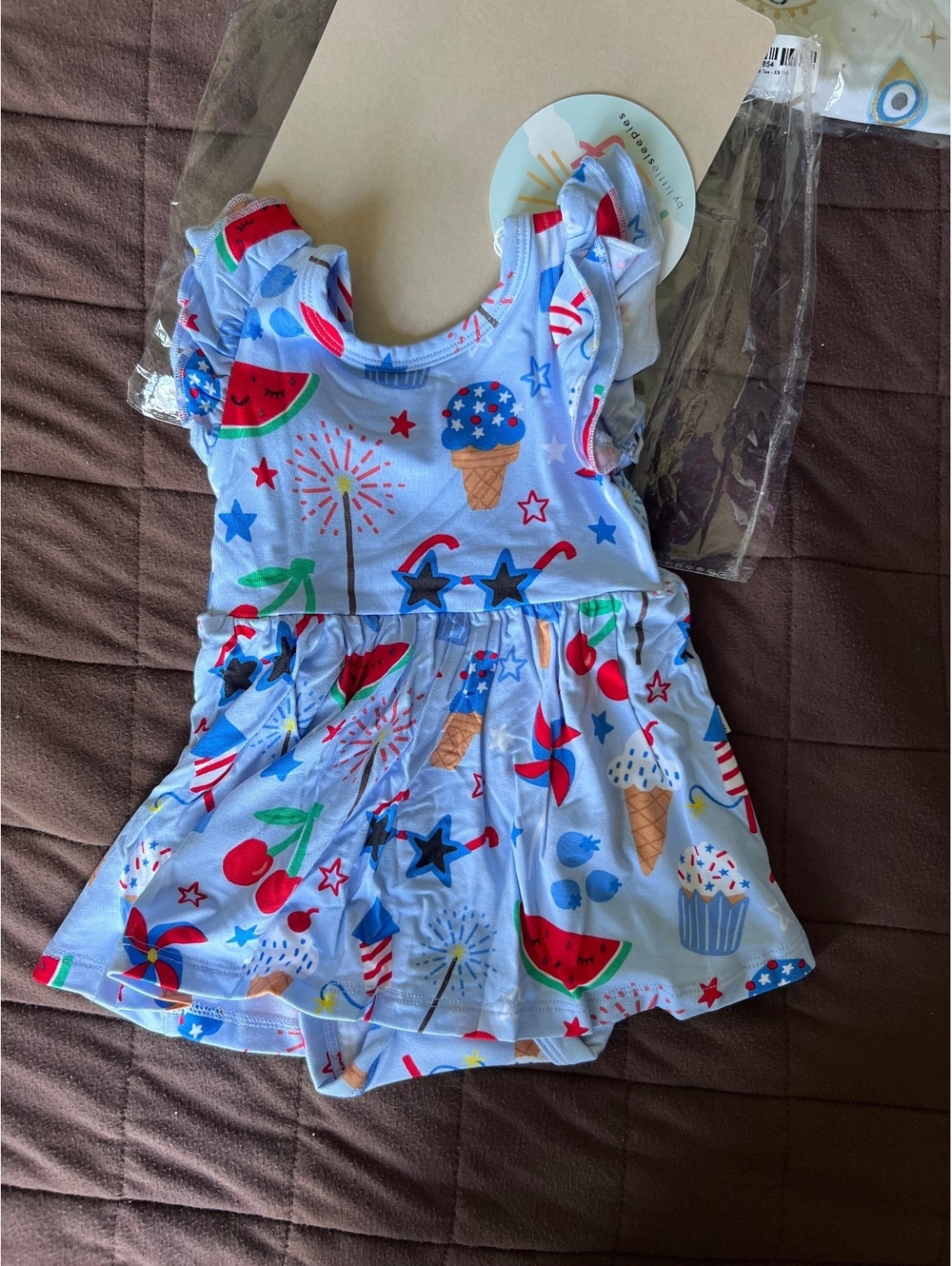 Little Sleepies twirl dress with bodysuit 0-3 months
